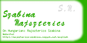 szabina majszterics business card
